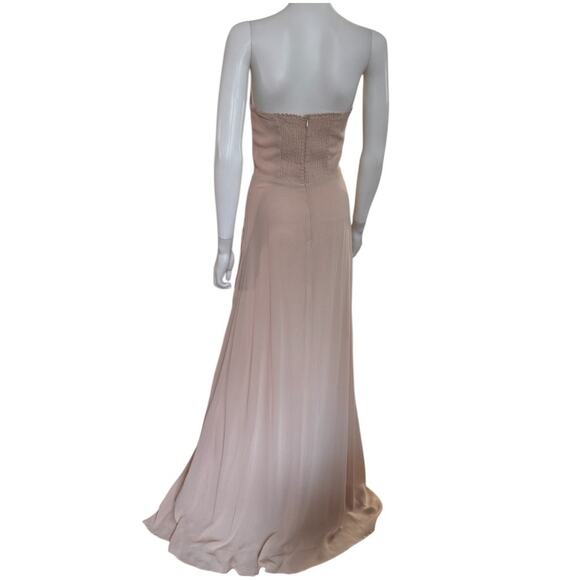 NEW REFORMATION Pale Pink Side Slit Ingrid Maxi Dress Size 4 - Picture 7 of 10